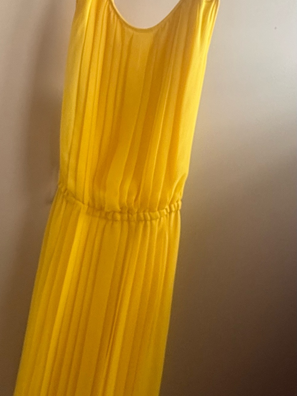 Jessica Simpson Bright Yellow Pleated Mini Dress